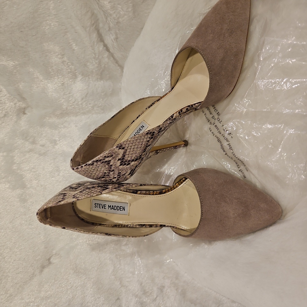 Steve Madden leather size 9.5 3in dressy heels